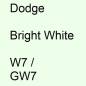 Preview: Dodge, Bright White, W7 / GW7.